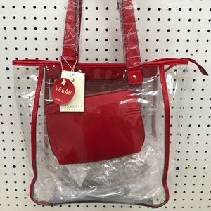 Clear Transparent handbag Bag With Pouch